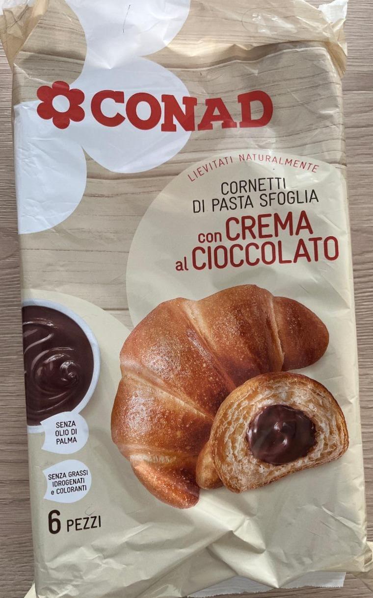 Fotografie - Cornetti di pasta sfoglia con Crema al Cioccolato Conad