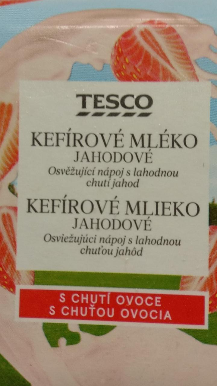 Fotografie - Kefírové mléko jahodové Tesco