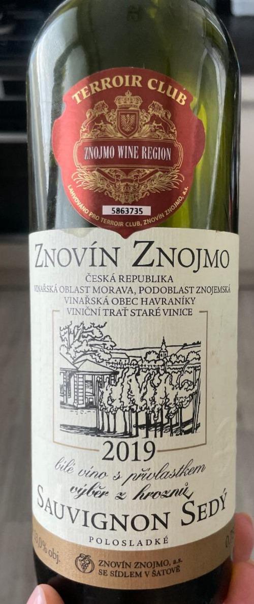 Fotografie - Sauvignon Šedý Znovín Znojmo