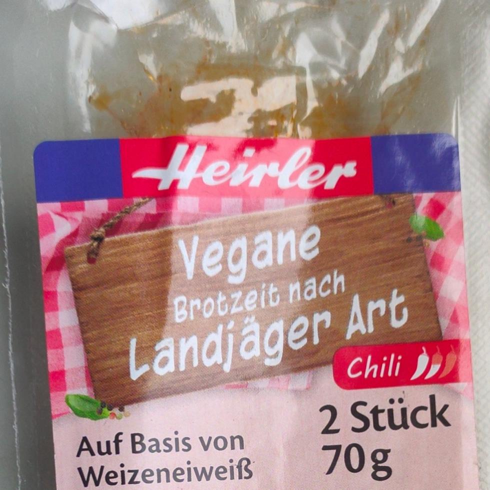 Fotografie - Vegane Brotzeit nach Landjäger Art Chili Heirler