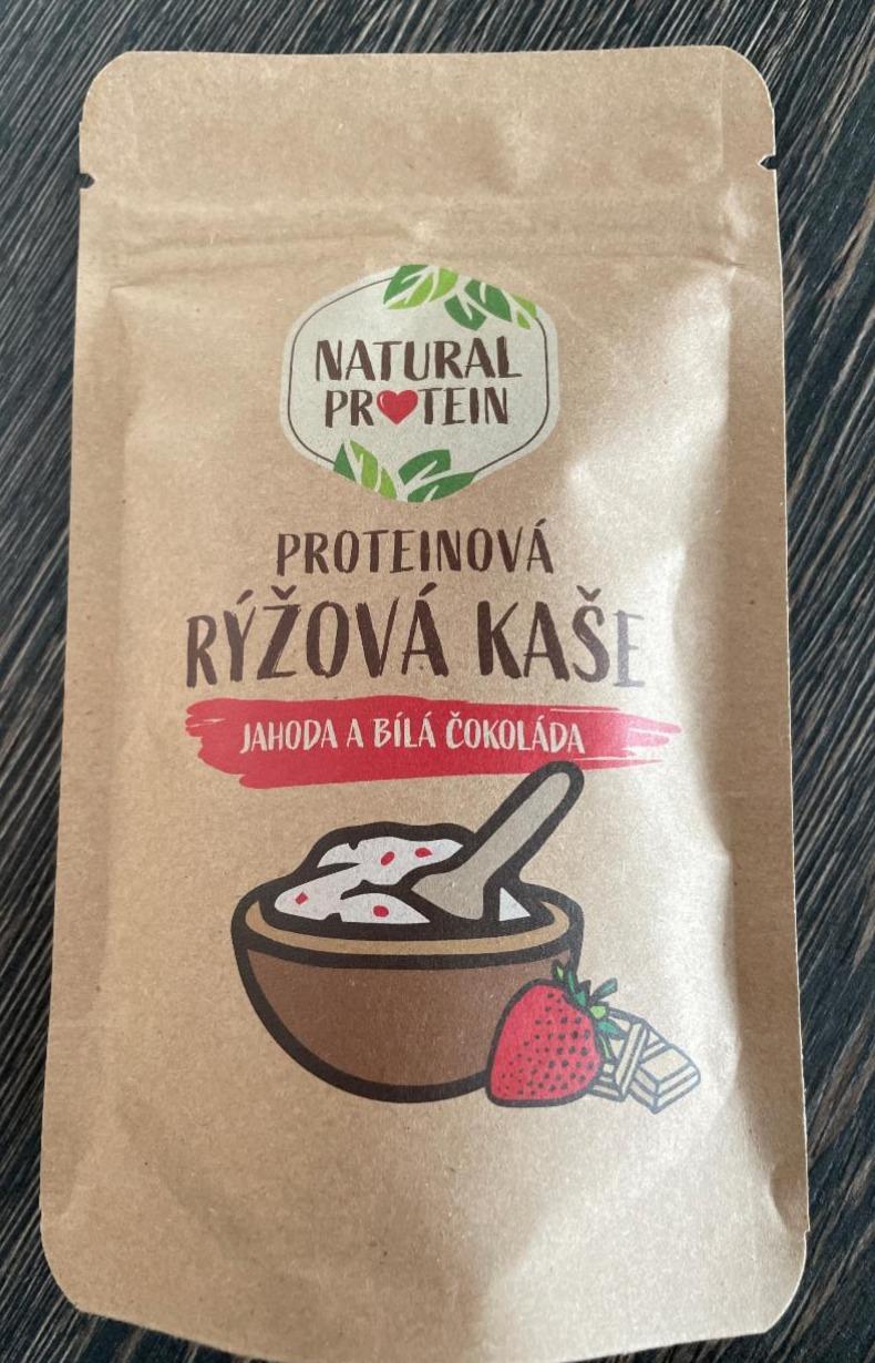 Fotografie - Proteinová rýžová kaše jahoda a bílá čokoláda Natural protein