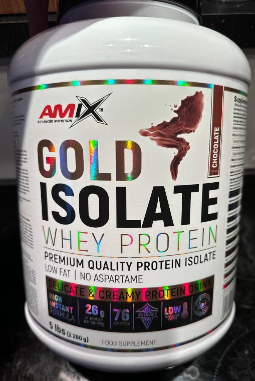 Fotografie - Gold Isolate Whey Protein Chocolate Amix