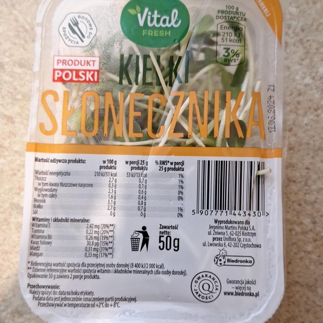 Fotografie - Kiełki slonecznika Vital fresh