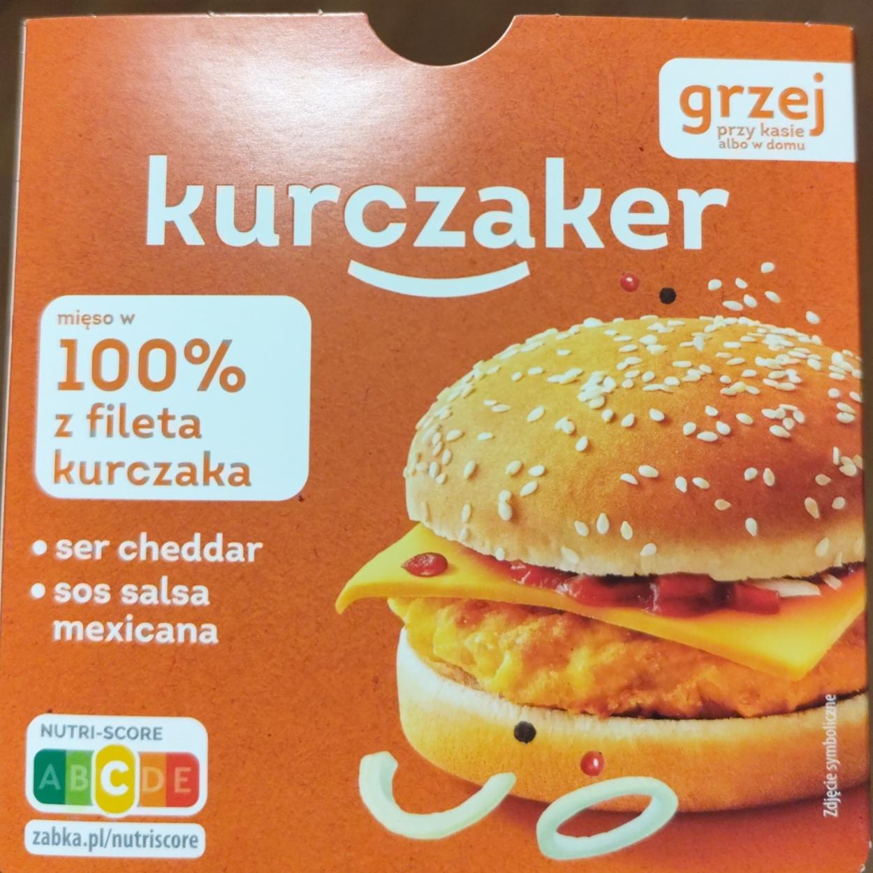 Fotografie - Burger kurczaker chedar sos salsa mexicana Żabka