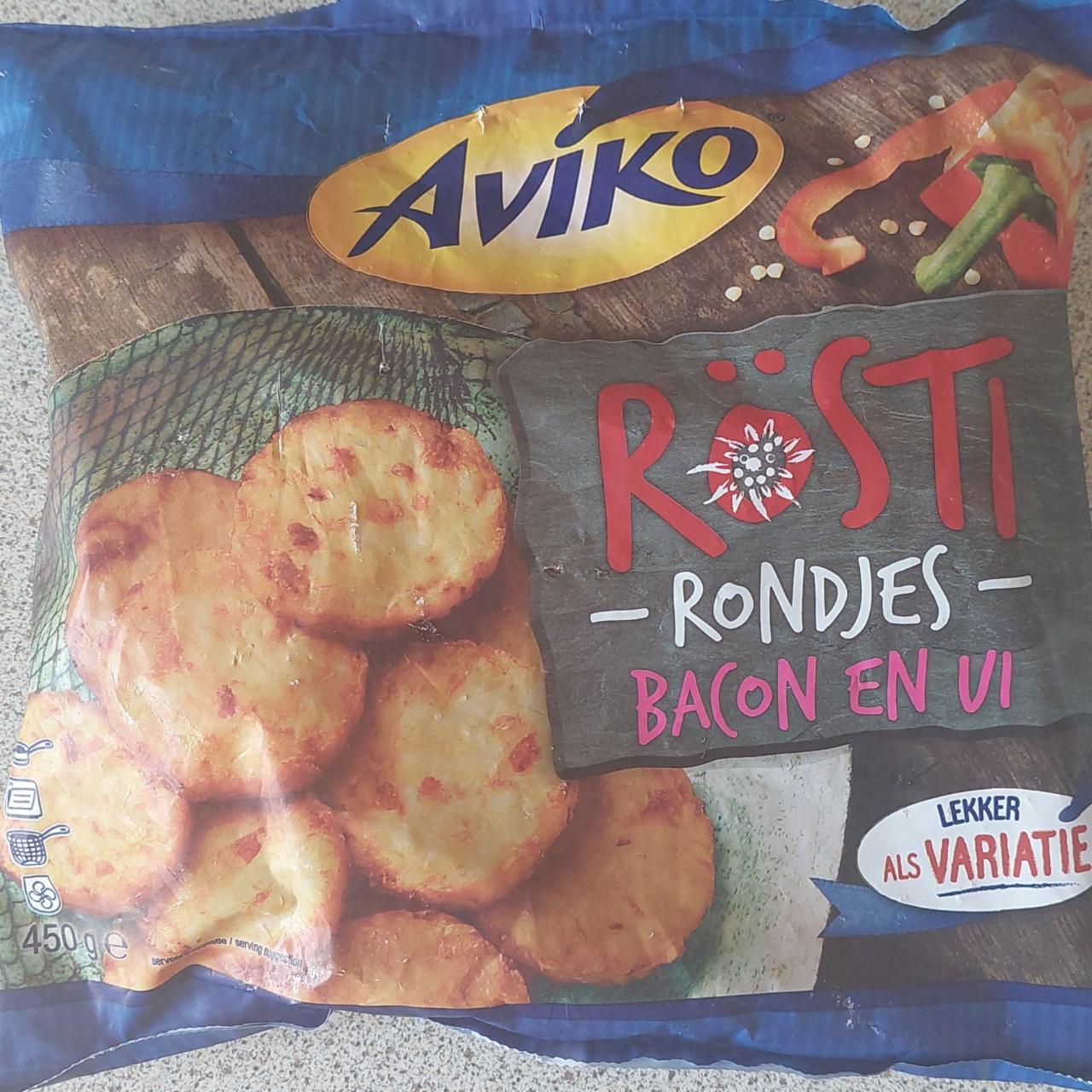 Fotografie - Rösti rondjes bacon & ui Aviko