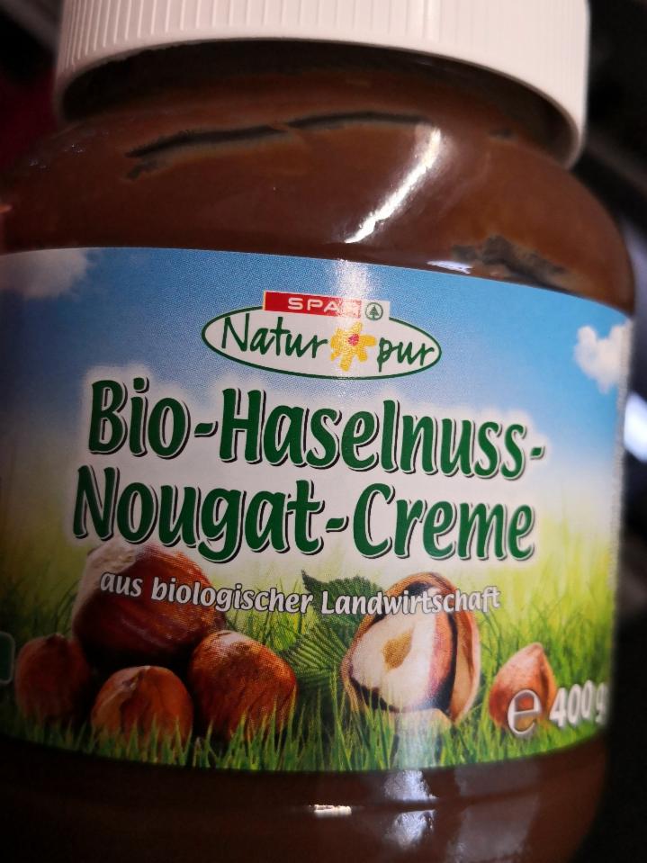 Fotografie - Bio-Haselnuss-Nougat-Creme Spar Natur pur