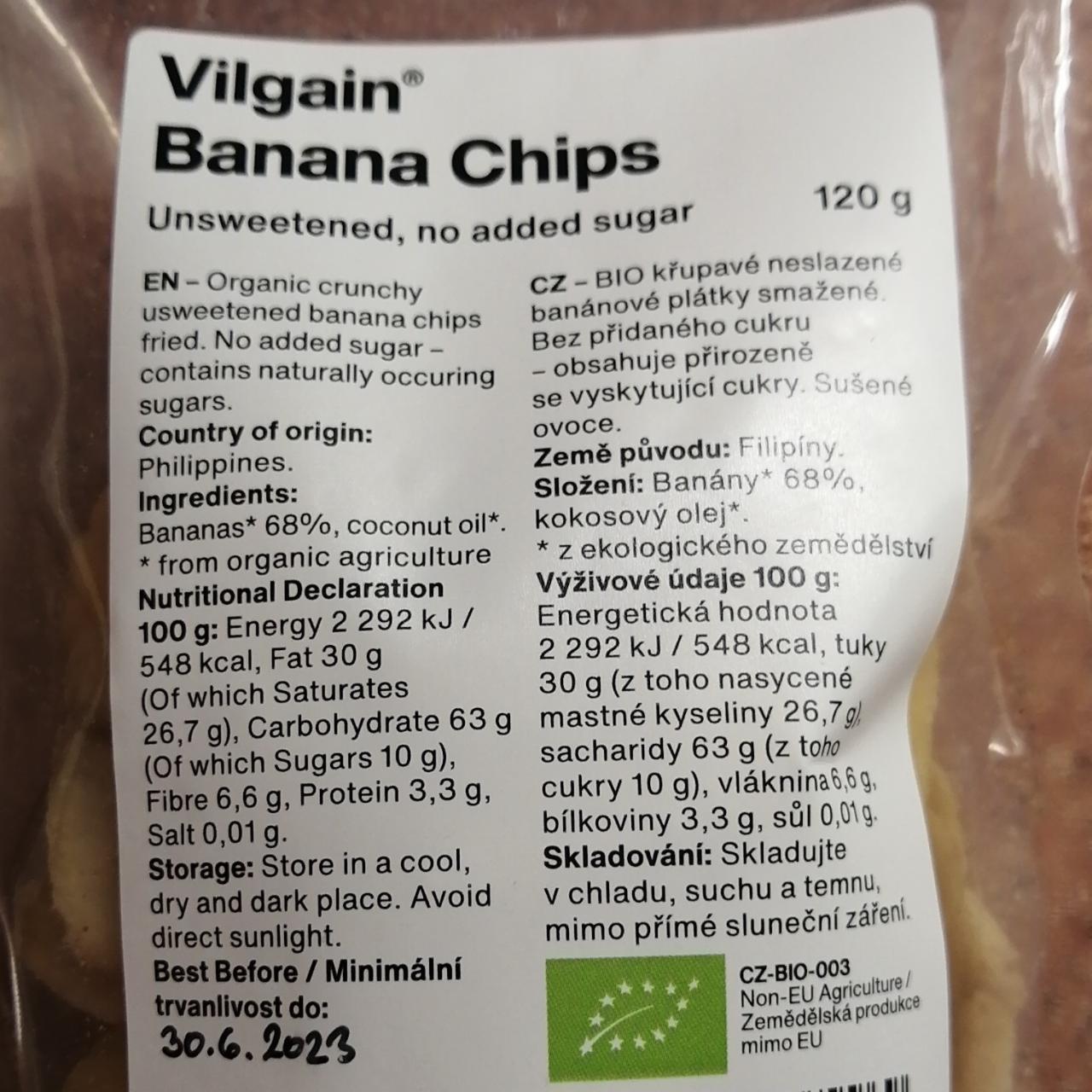 Fotografie - Banana chips Vilgain