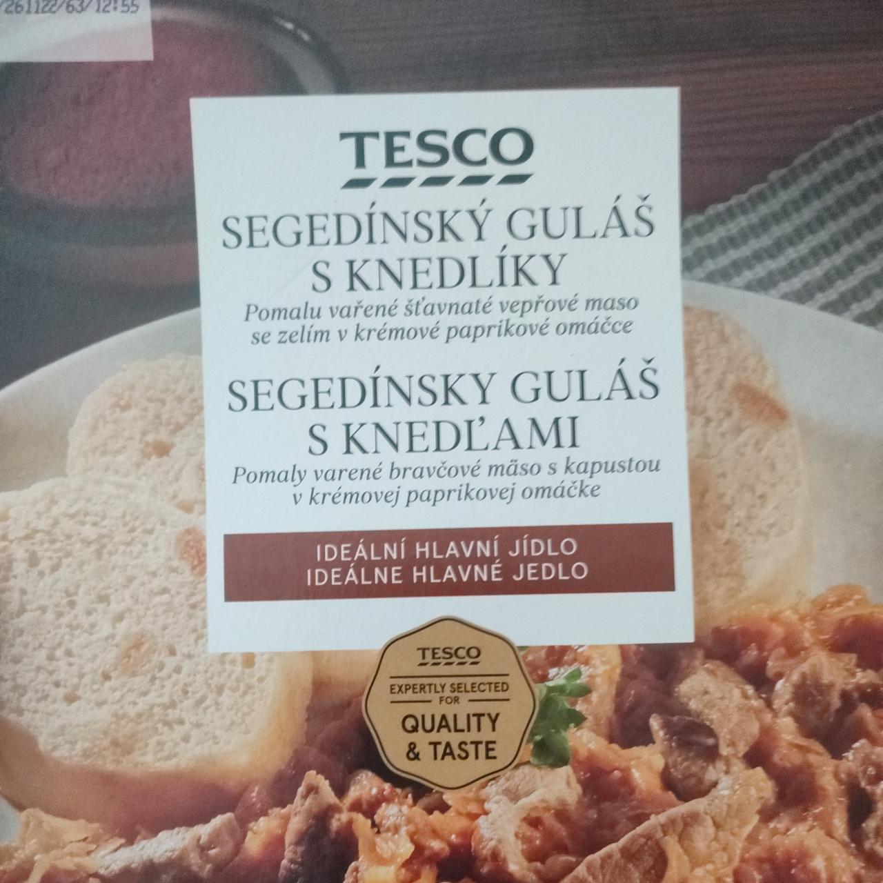 Fotografie - Segedínský guláš s knedlíky Tesco