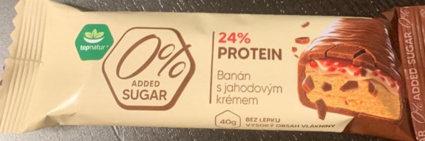 Fotografie - Banán s jahodovým krémem 24% protein TopNatur