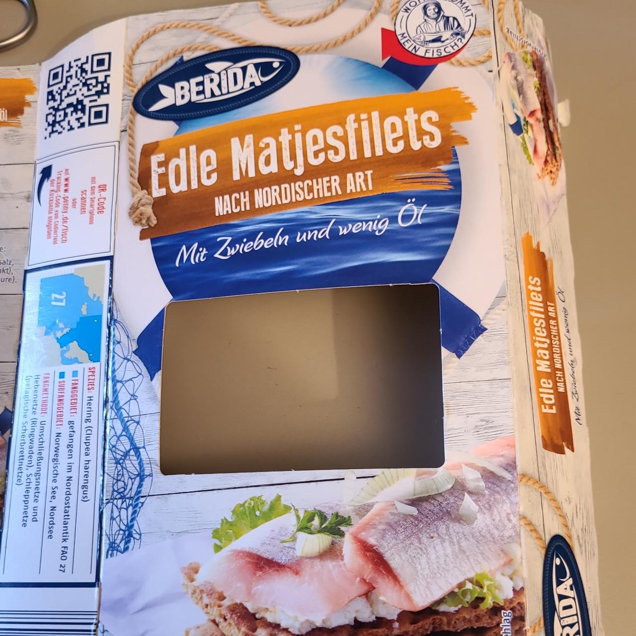 Fotografie - Edle Matjesfilets mit Zwiebeln und wenig Öl Berida