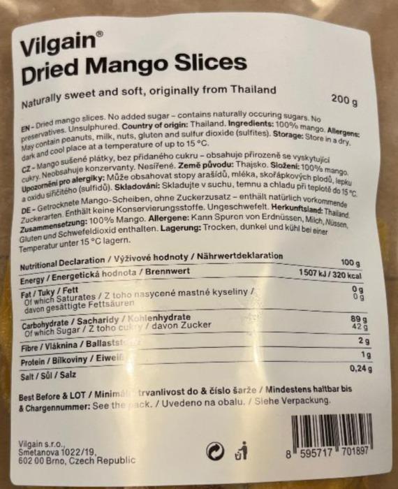 Fotografie - Dried Mango Slices Vilgain