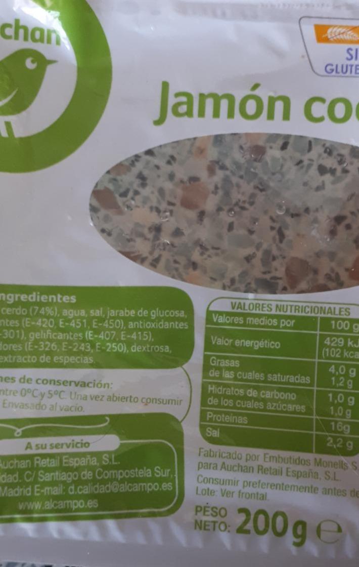 Fotografie - Jamón cocido Auchan