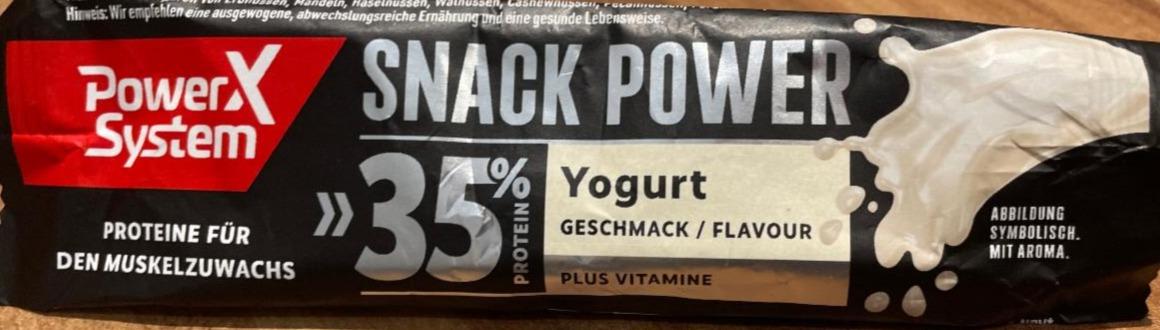 Fotografie - Snack Power 35% Protein Yogurt Geschmack Power System