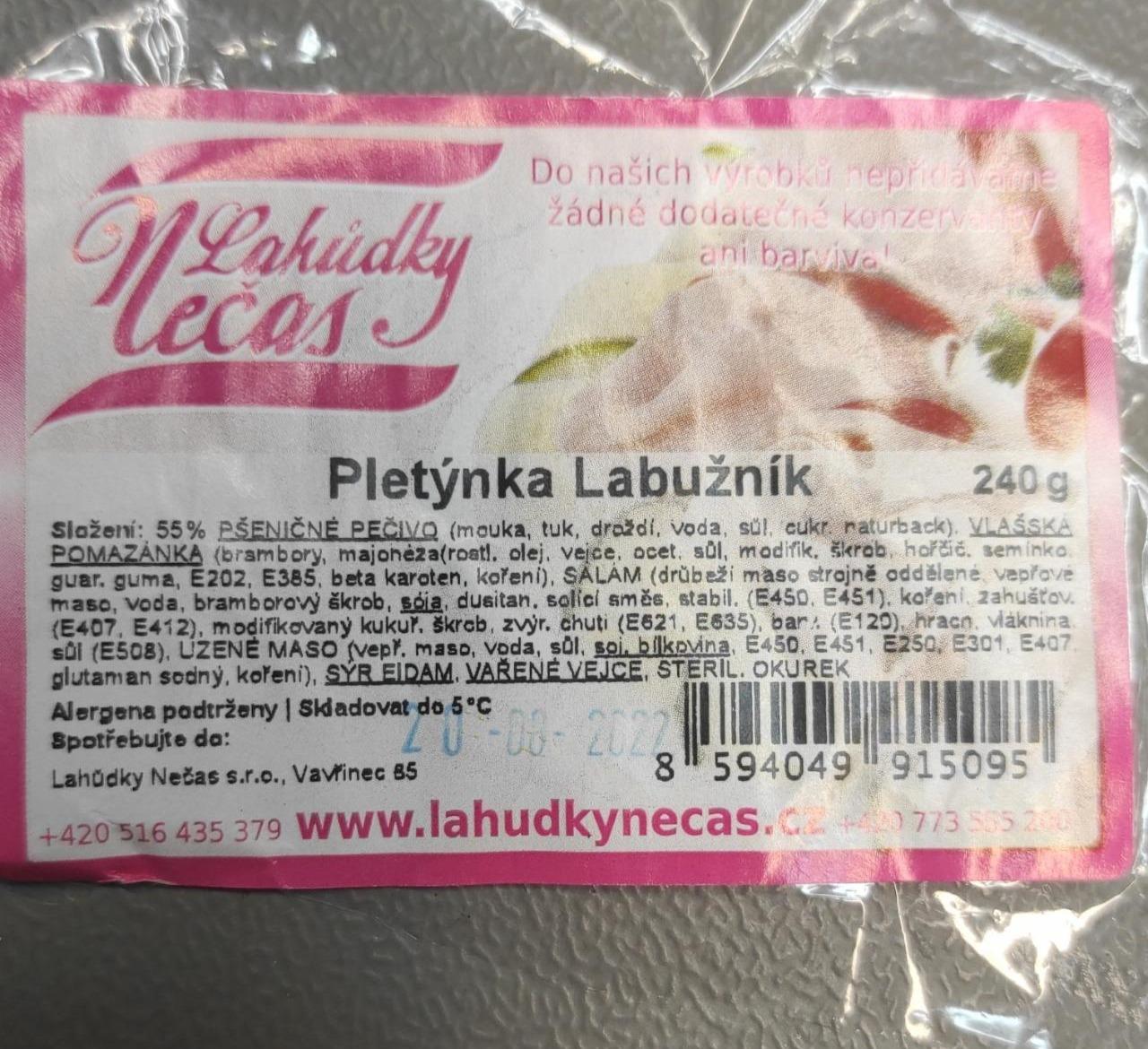 Fotografie - Pletýnka Labužník Lahůdky Nečas