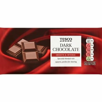 Fotografie - Dark Chocolate Smooth & Intense Tesco