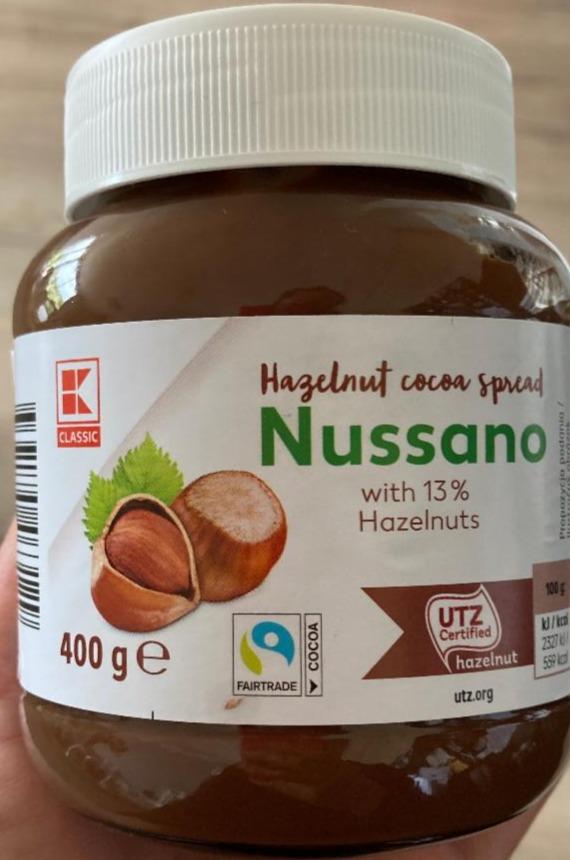 Fotografie - Nussano hazelnut cocoa spread K-Classic