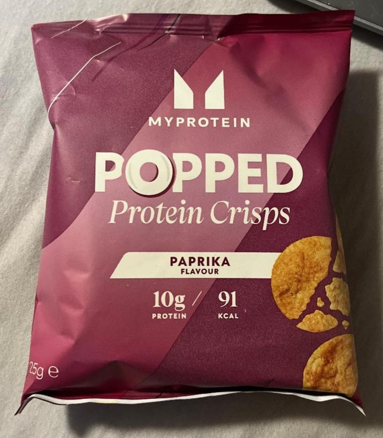 Fotografie - Popped protein crisps paprika flavour Myprotein