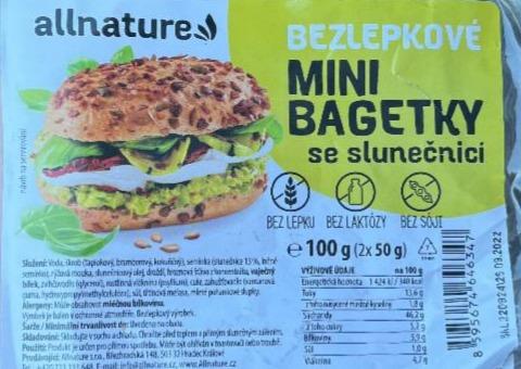 Fotografie - Bezlepkové Mini bagetky se slunečnicí Allnature