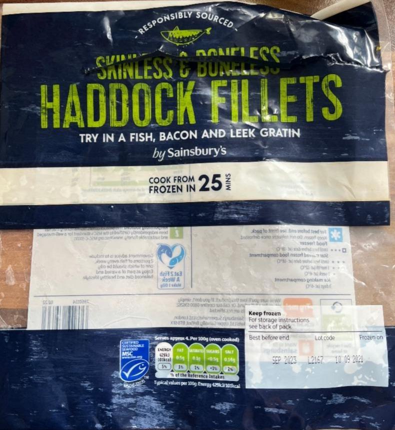 Fotografie - Haddock Fillets by Sainsbury’s