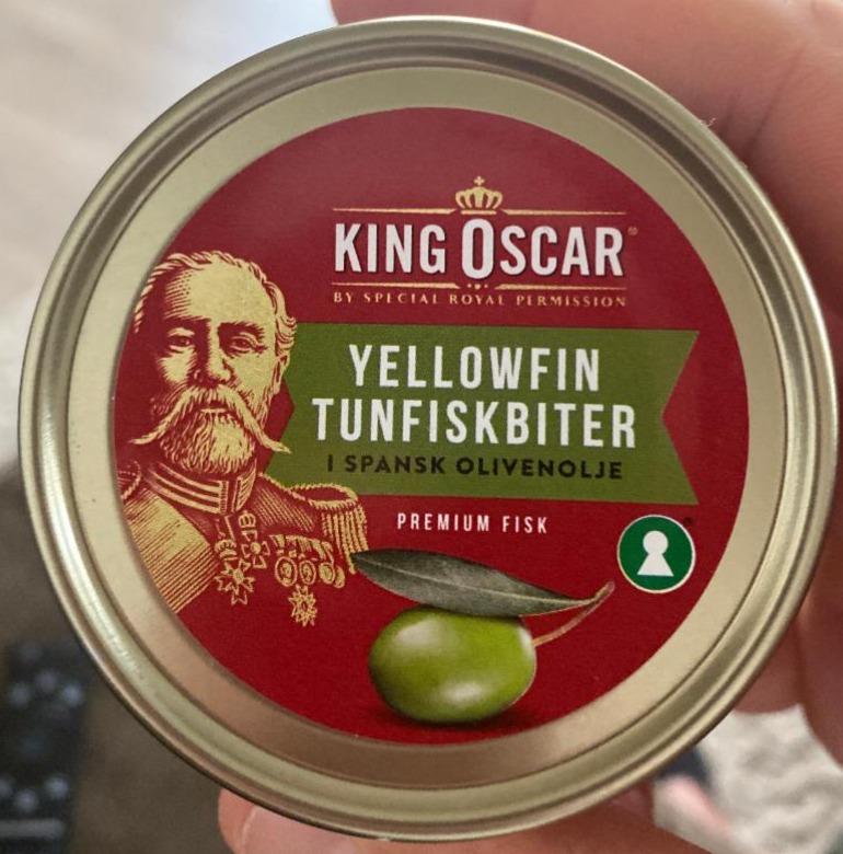 Fotografie - Yellowfin Tunfiskbiter i Spansk Olivenolje King Oscar