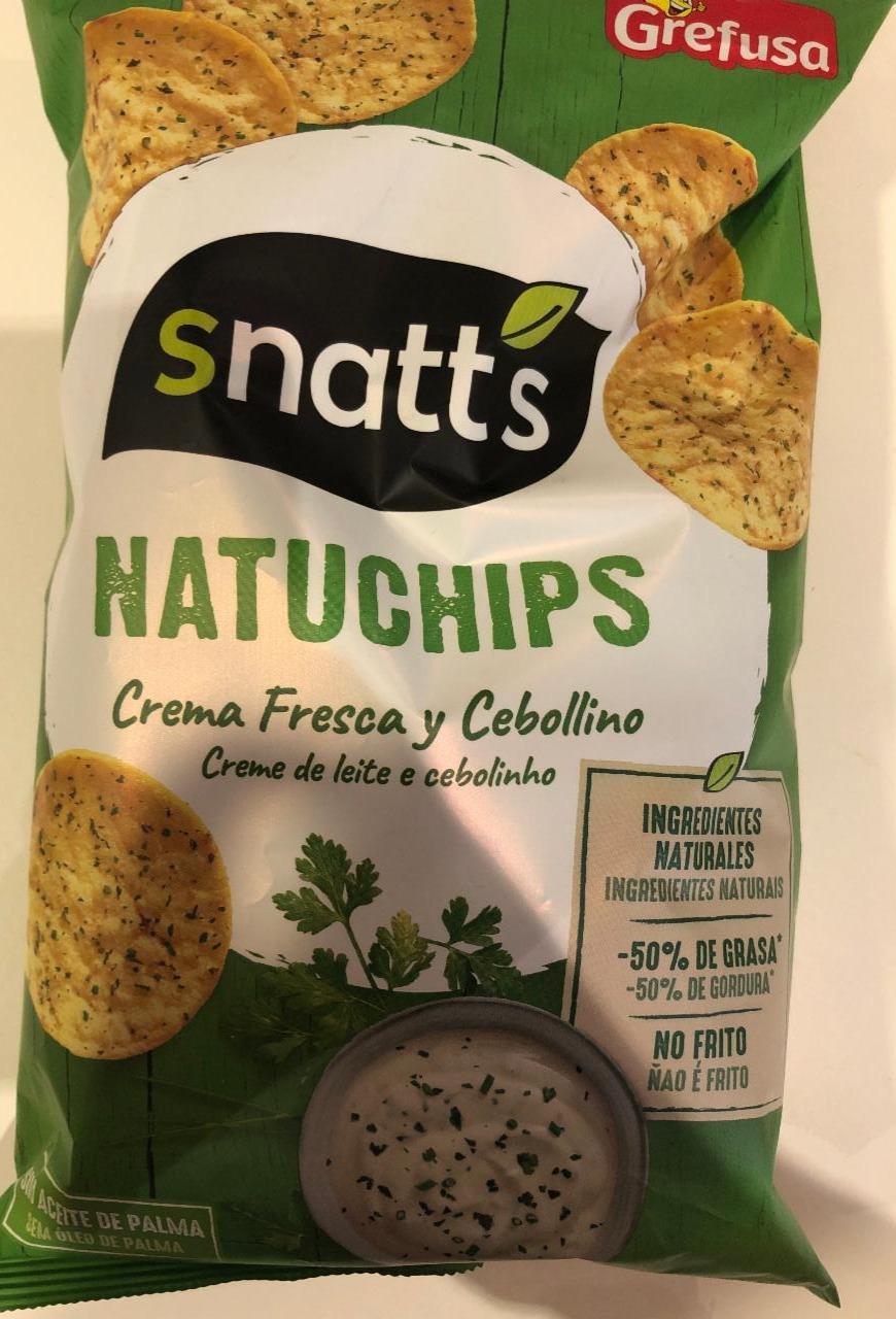 Fotografie - Natuchips Crema Fresca y Cebollino Snatt's