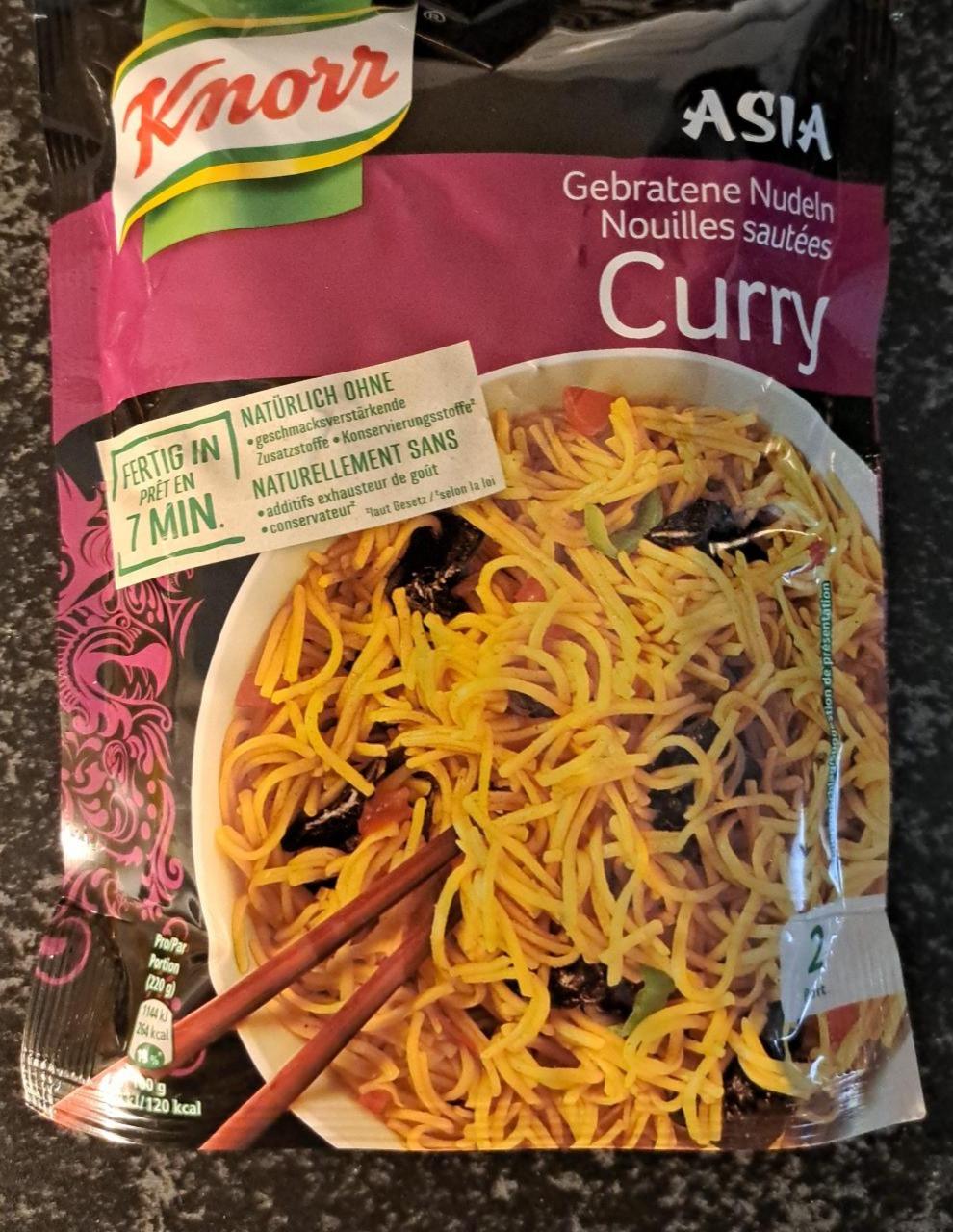 Fotografie - Asia Gebratene Nudeln Curry Knorr