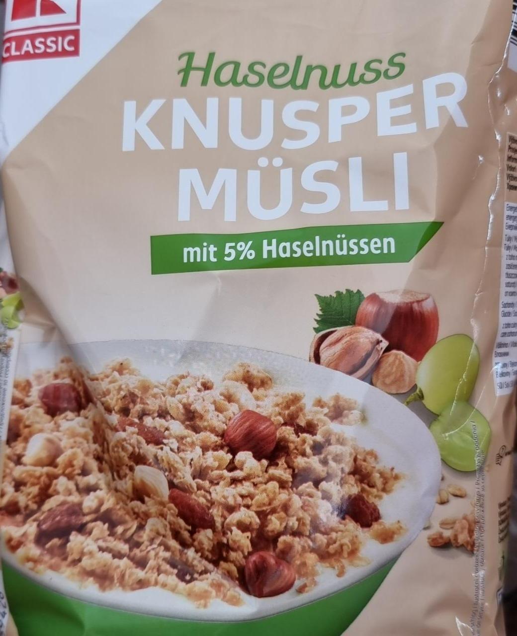 Fotografie - Haselnuss Knusper Müsli mit 5% Haselnüssen K-Classic