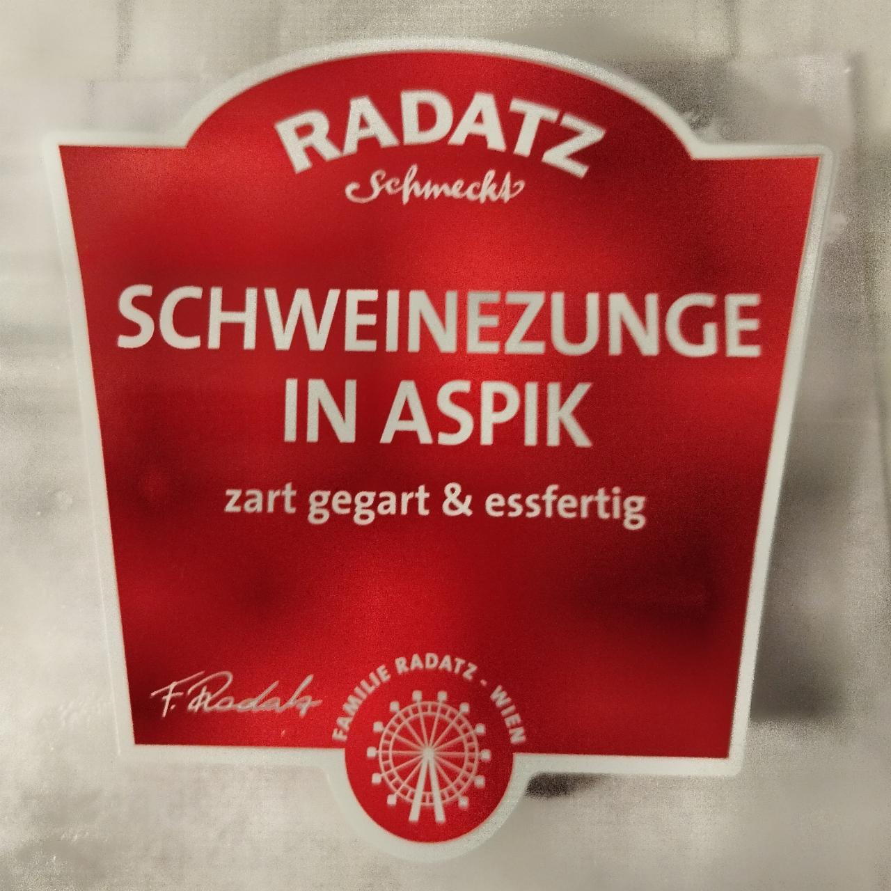 Fotografie - Schweinezunge in aspik Radatz