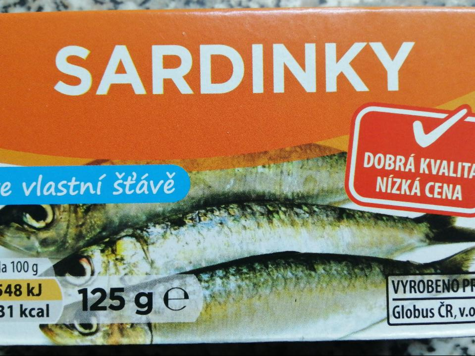 Fotografie - Sardinky ve vlastní šťávě Globus