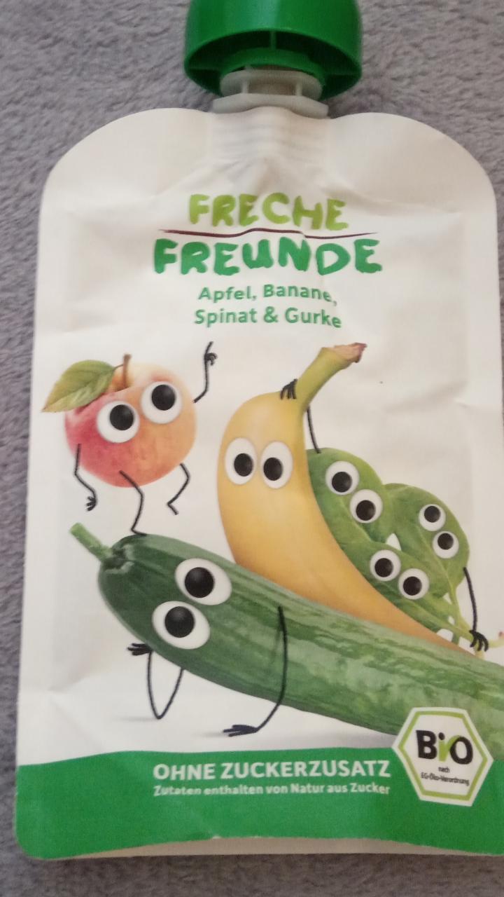 Fotografie - Freche Freunde Apfel Banane Spinat Gurke