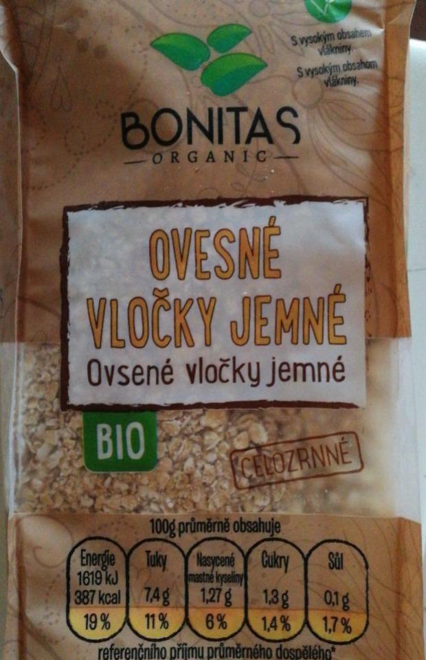 Fotografie - Bio ovesné vločky jemné celozrnné Bonitas