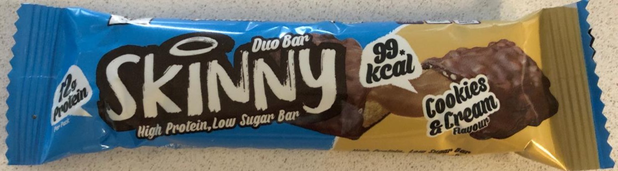 Fotografie - Duo Bar Skinny Cookies & Cream flavour The Skinny Food Co.