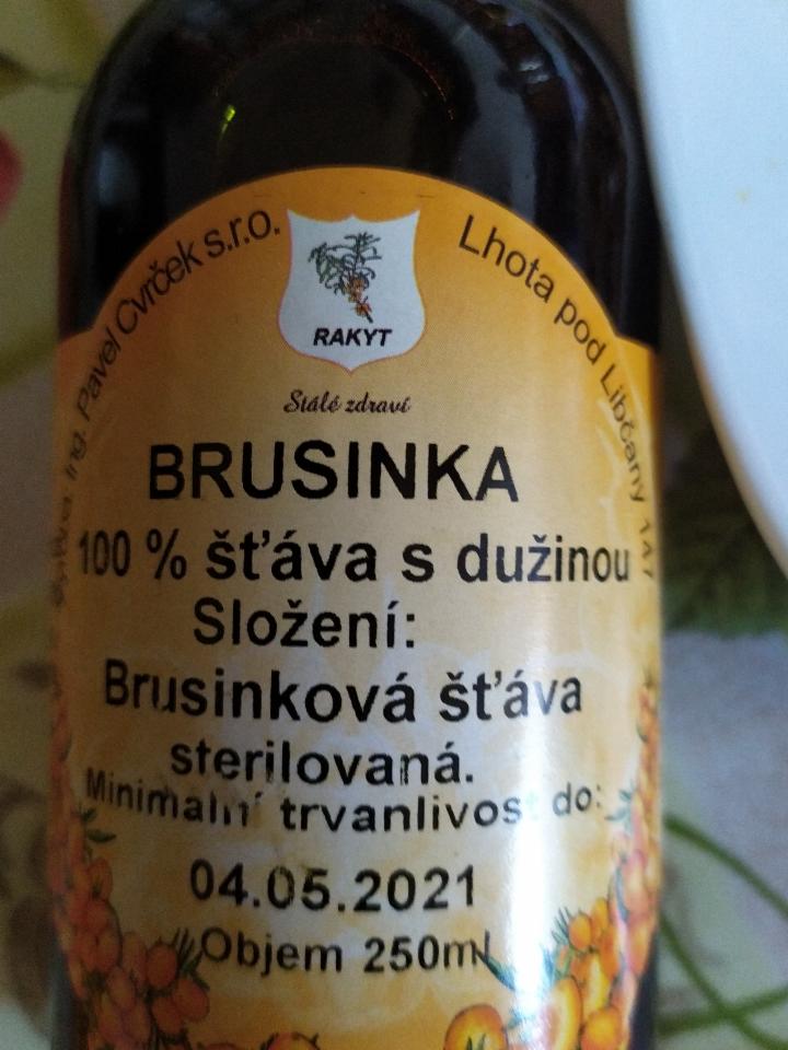 Fotografie - Brusinka 100% šťáva s dužinou