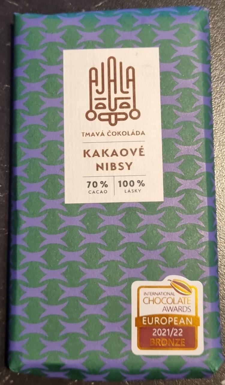 Fotografie - Tmavá čokoláda Kakaové nibsy 70% cacao Ajala