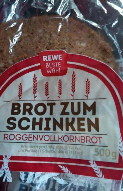 Fotografie - Brot zum Schinken Rewe Beste Wahl