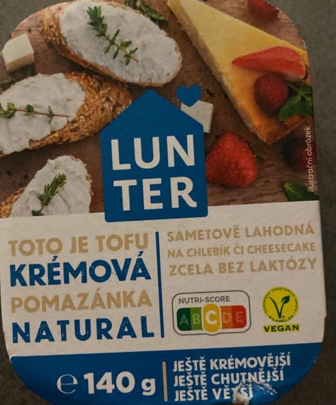 Fotografie - Tofu krémová pomazánka natural Lunter