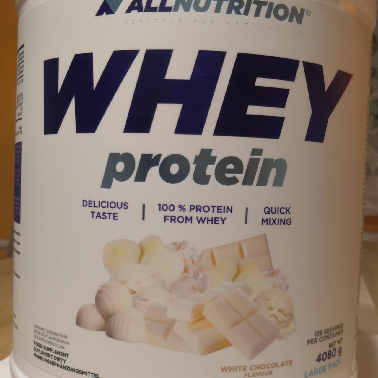 Fotografie - Whey protein White chocolate Allnutrition