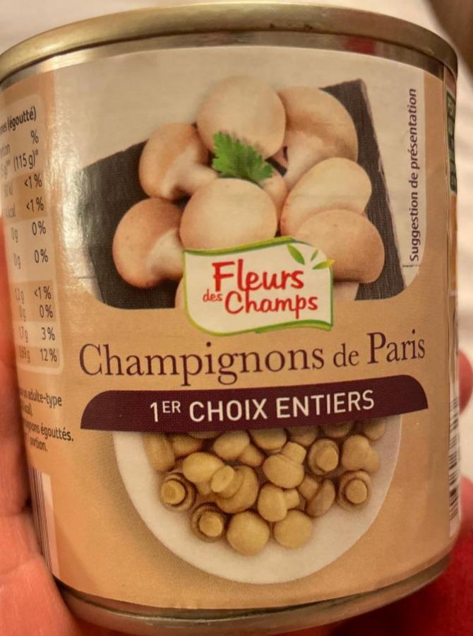 Fotografie - Champignons de Paris Fleurs des Champs