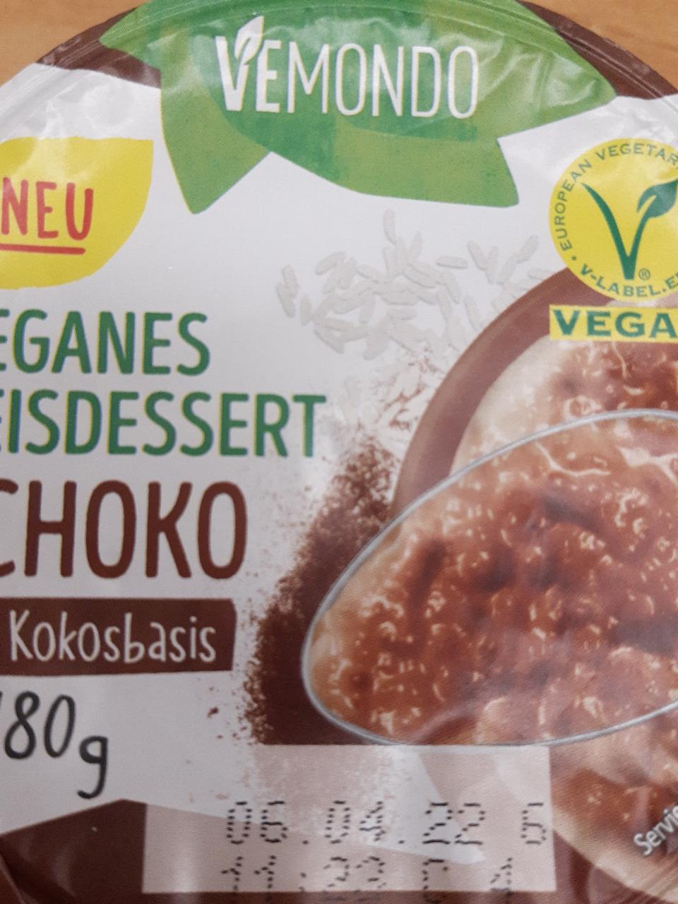 Fotografie - Veganes Reisdessert Schoko Vemondo