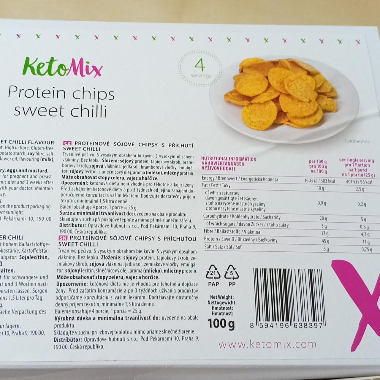 Fotografie - Protein chips sweet chilli KetoMix