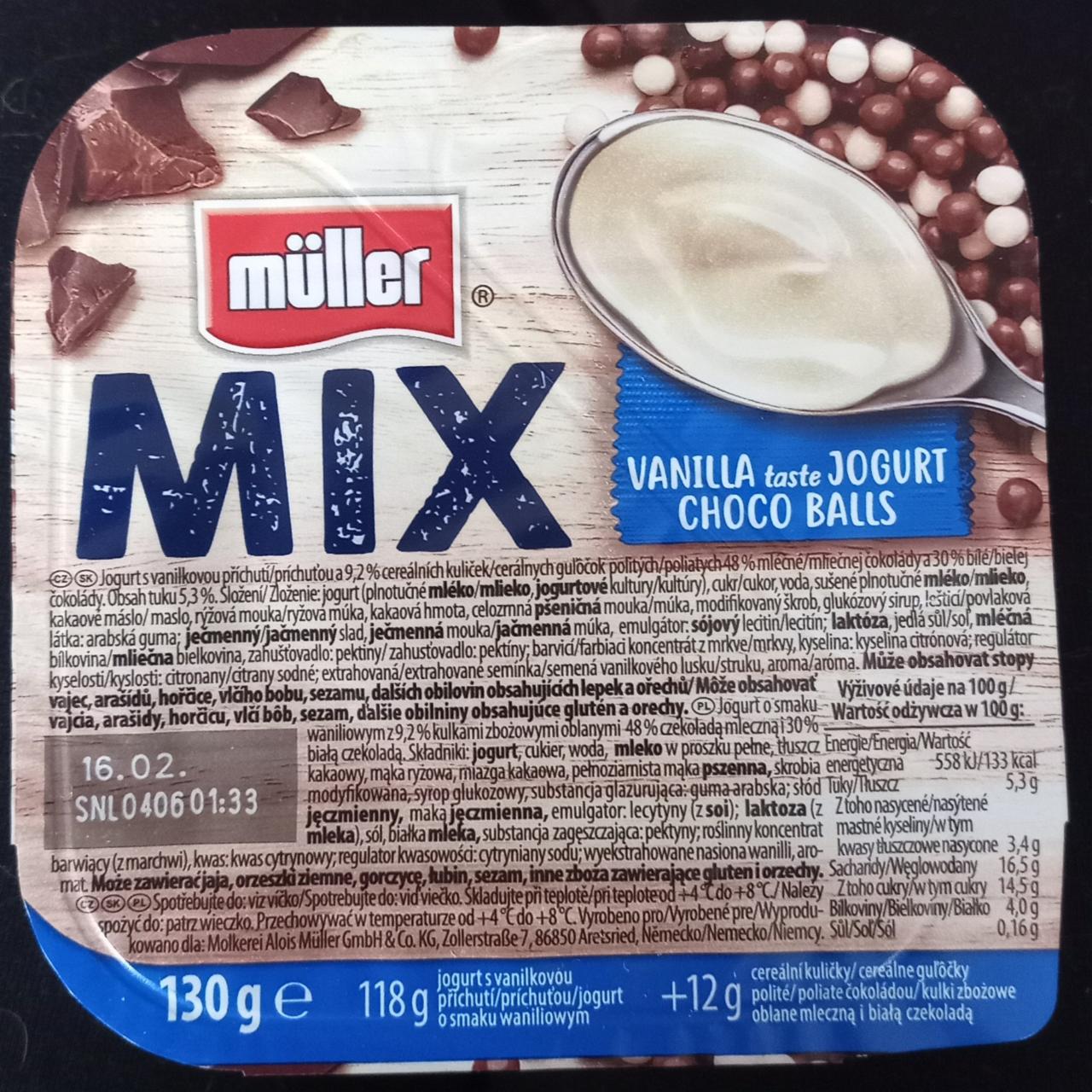 Fotografie - Mix Vanilla taste jogurt choco balls Müller