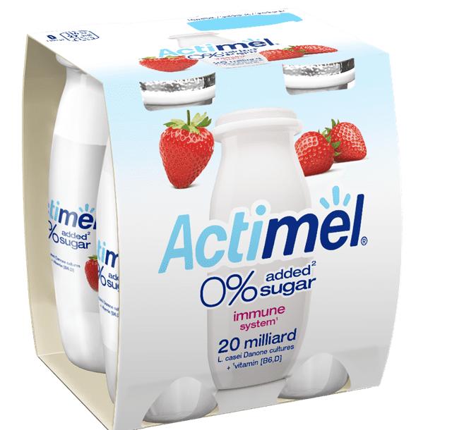 Fotografie - Immune system 0% added sugar Jahoda Actimel