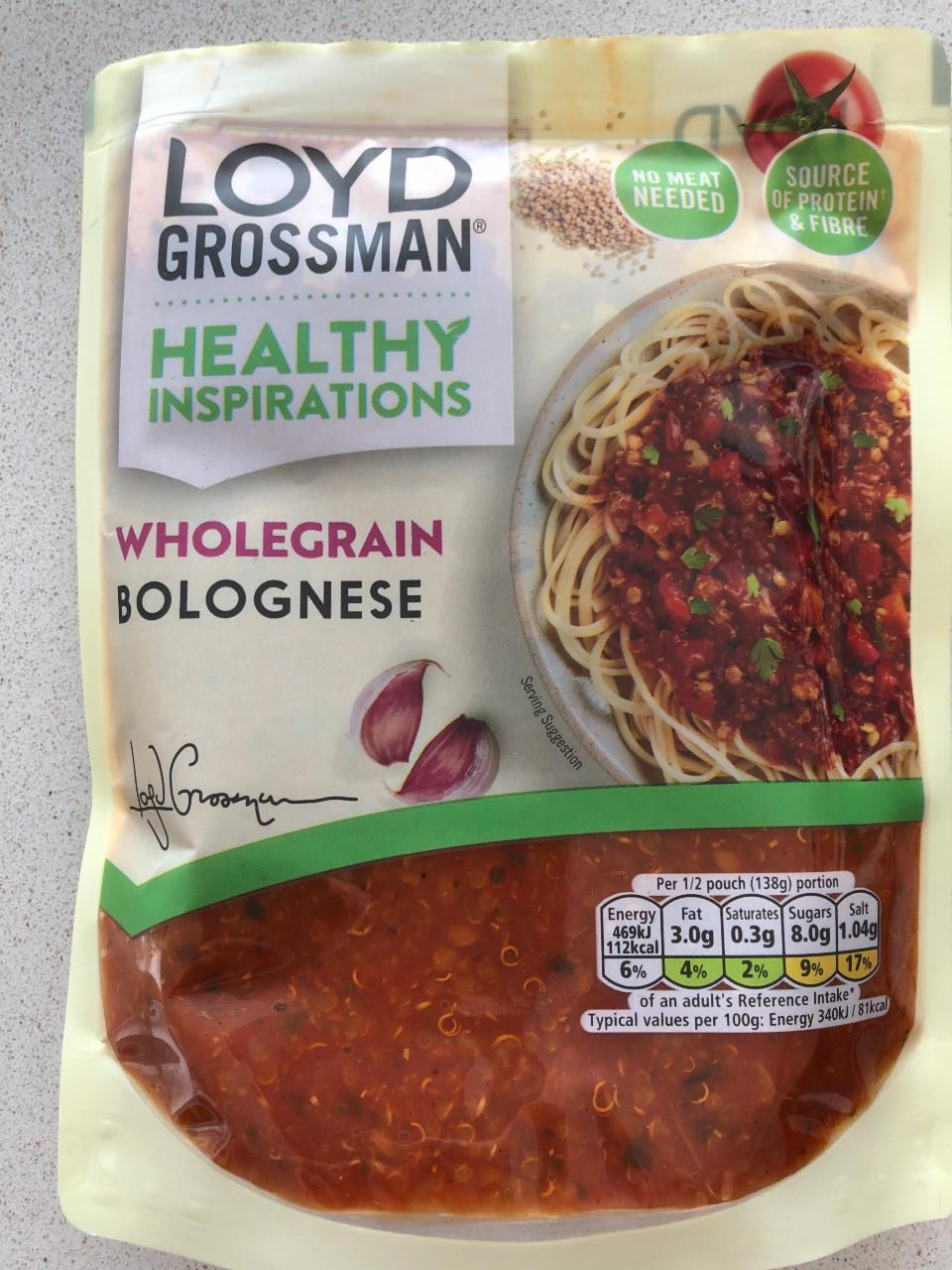 Fotografie - Wholegrain Bolognese Loyd Grossman Healthy Inspirations