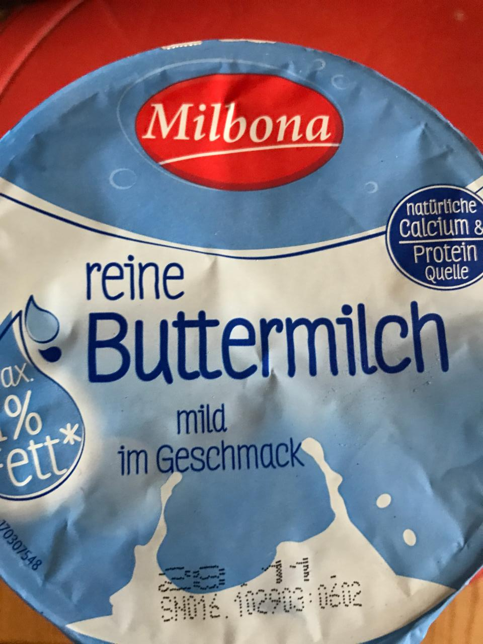 Fotografie - reine Buttermilch Milbona