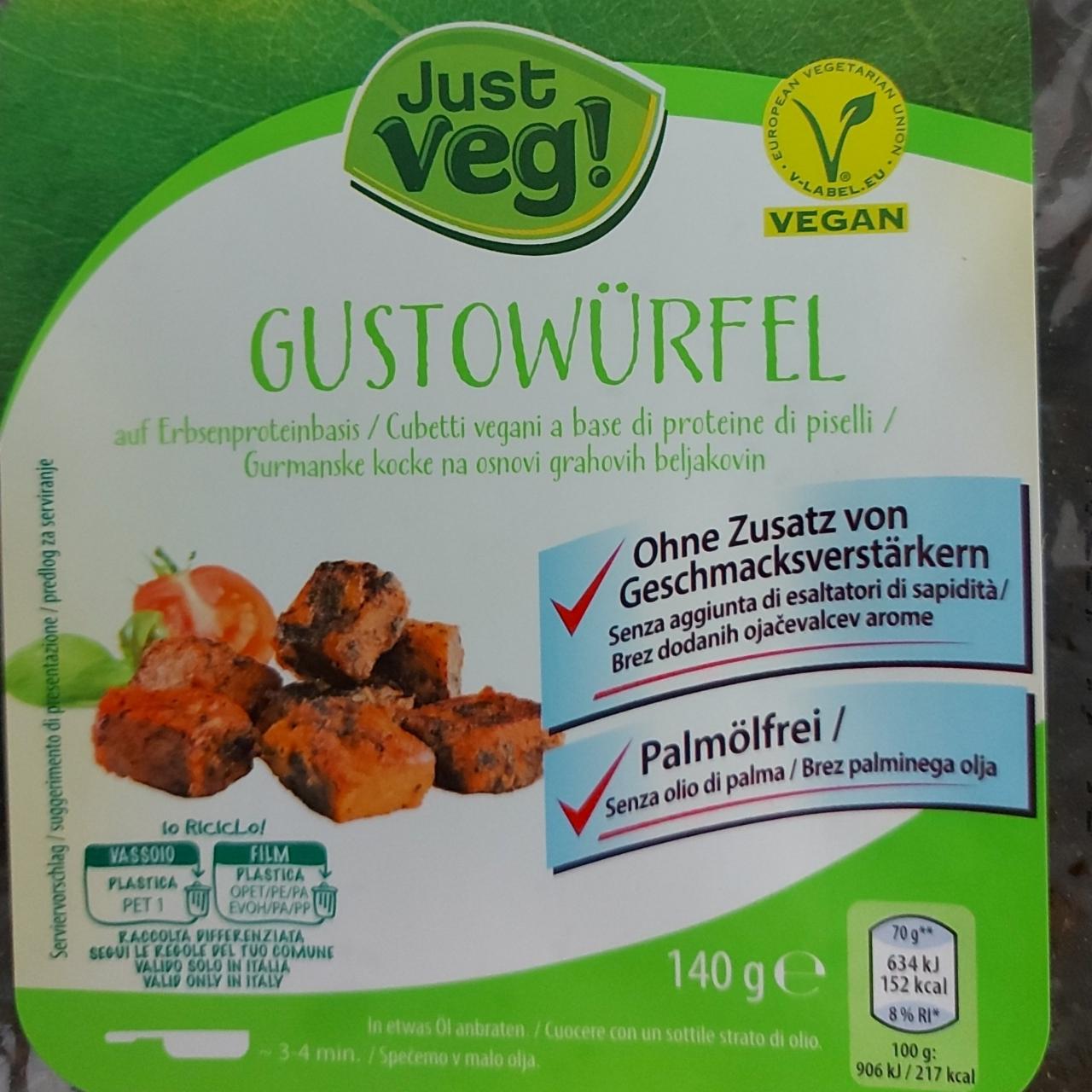 Fotografie - Gustowürfel Just veg!