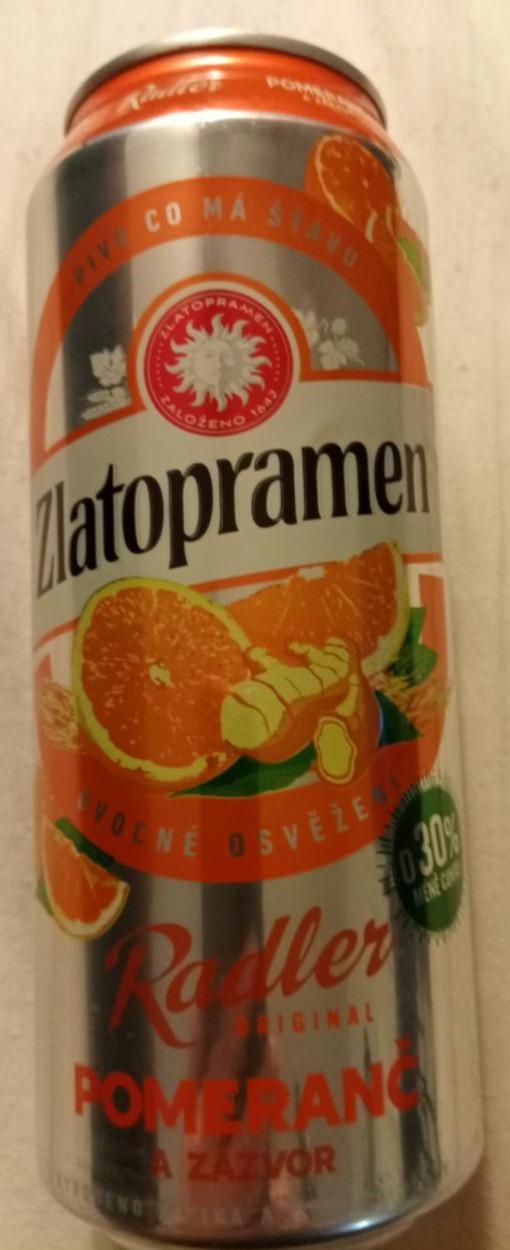 Fotografie - Zlatopramen Radler o 30% méně cukru - pomeranč a zázvor