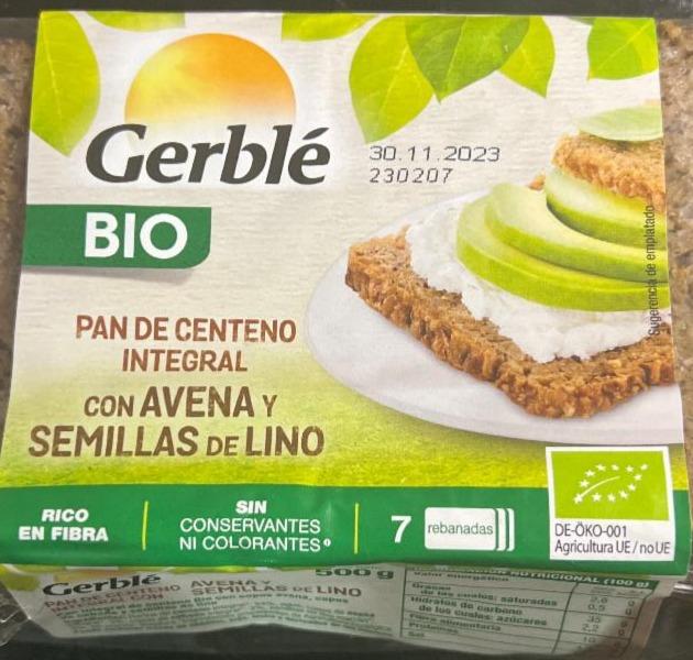 Fotografie - Pan de centeno integral con avena demillas de lino Gerblé