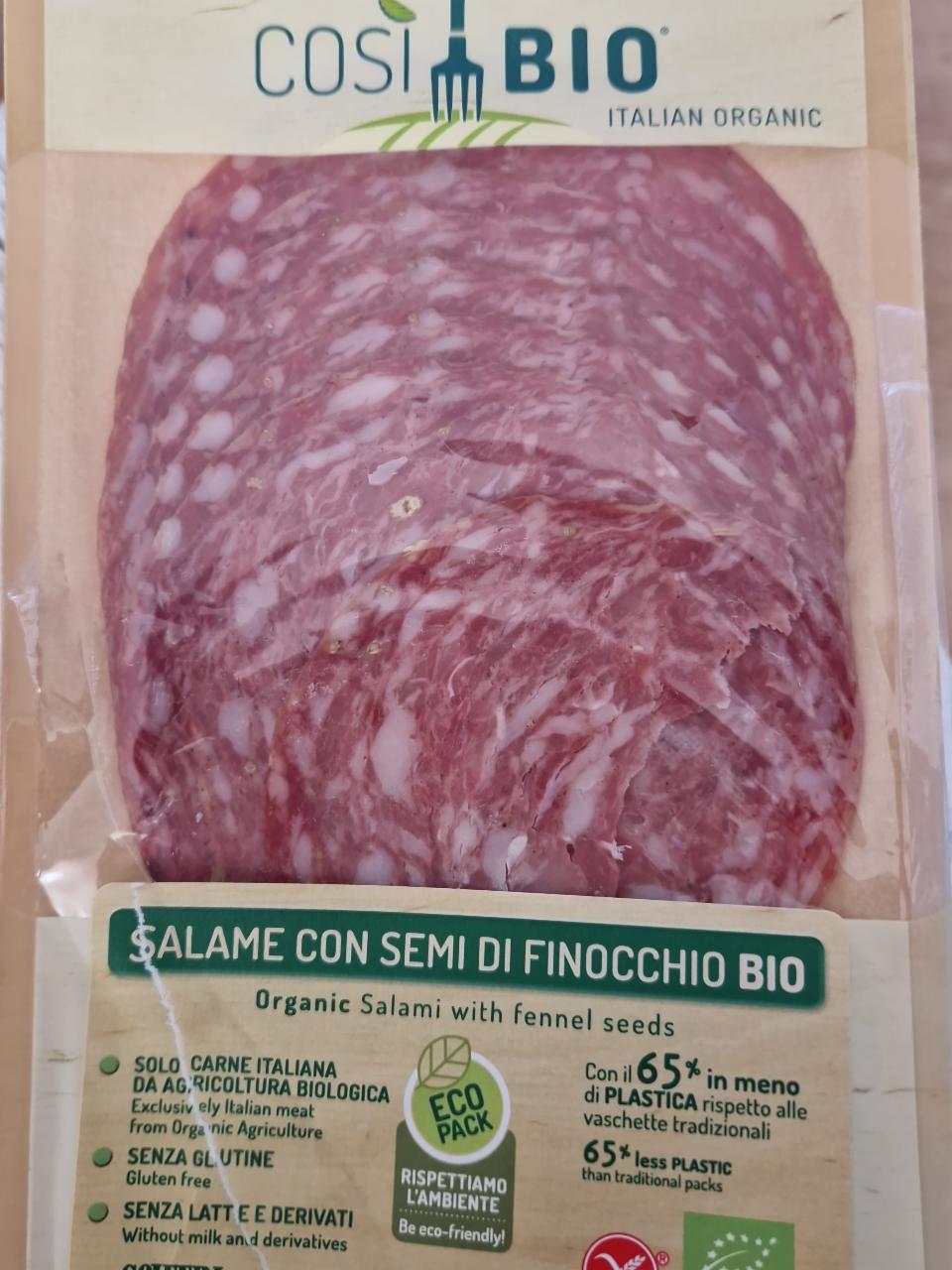 Fotografie - Salame com semi di finocchio Così Bio