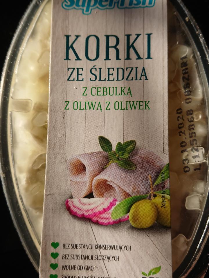 Fotografie - Korki že śledzia z cebulką z oliwą z oliwek SuperFish