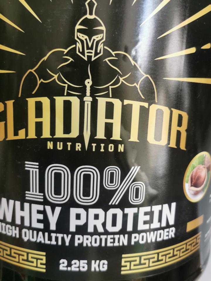 Fotografie - 100% whey protein oříšek Gladiator nutrition